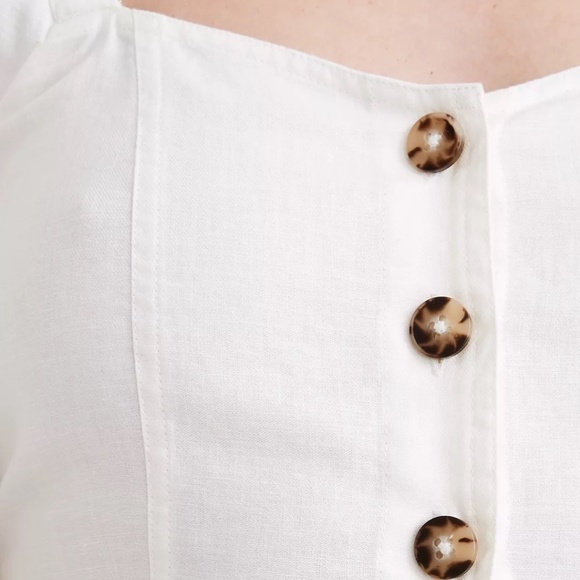 Madewell white linen dress sz 12 - Picture 11 of 13